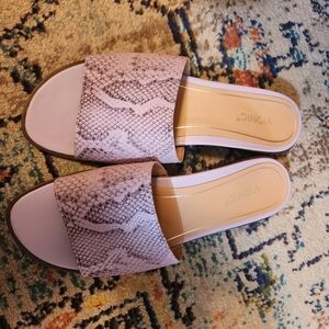 Vionic Women's Lavender Snake Print Slide Sandals